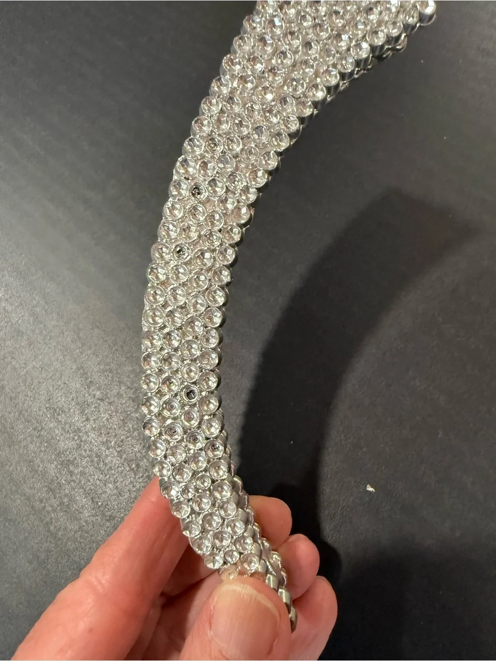 Vintage 80’s Rhinestone Bling Banana Clip Hair Accessory